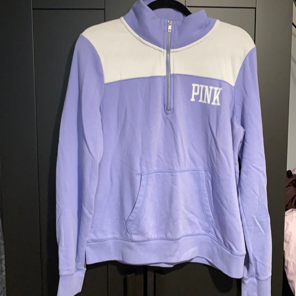 VS Pink half zip crew neck